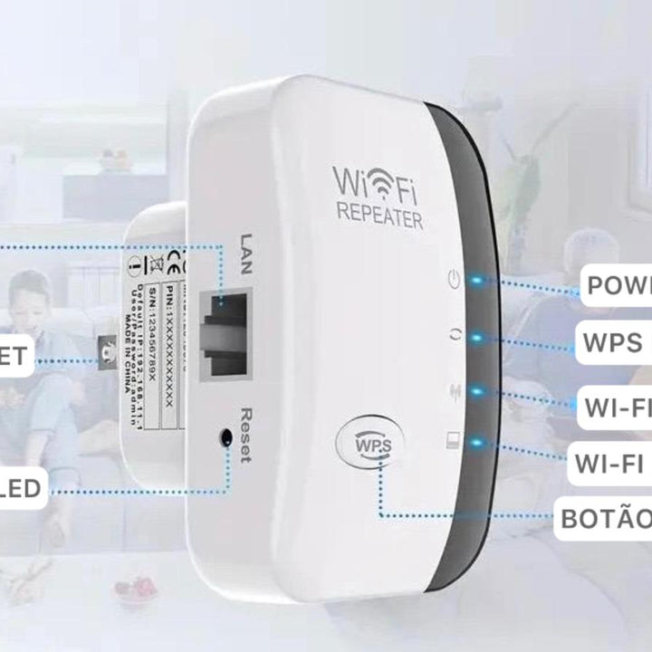 Amplificador de Wi-Fi - 2 em 1