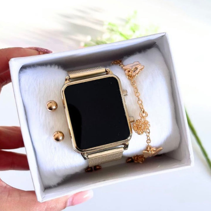 Relógio digital LED smartwatch feminino + Brinde