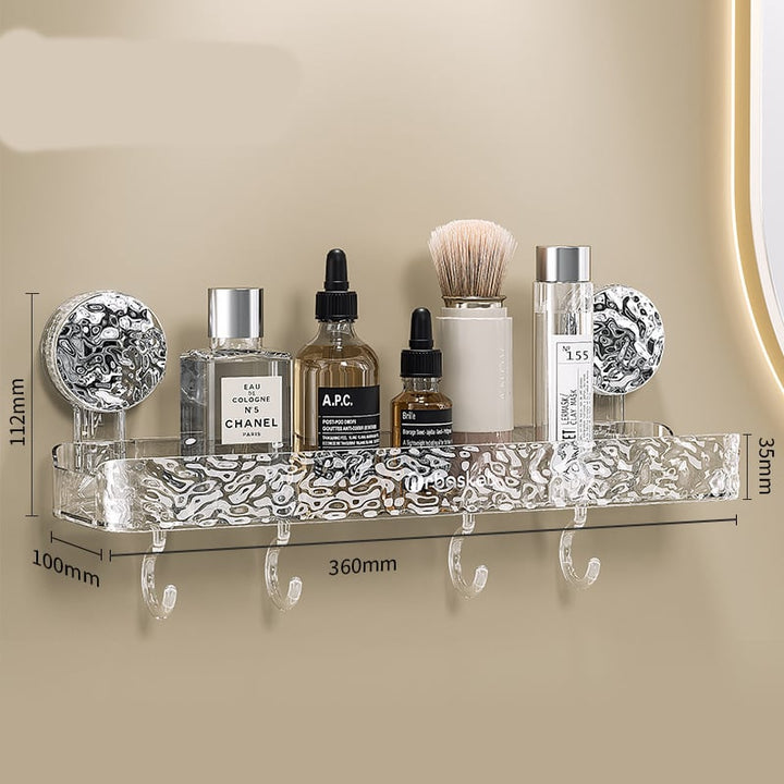 Prateleira de armazenamento leve e luxuosa sem perfuração - Kit  2 unidades