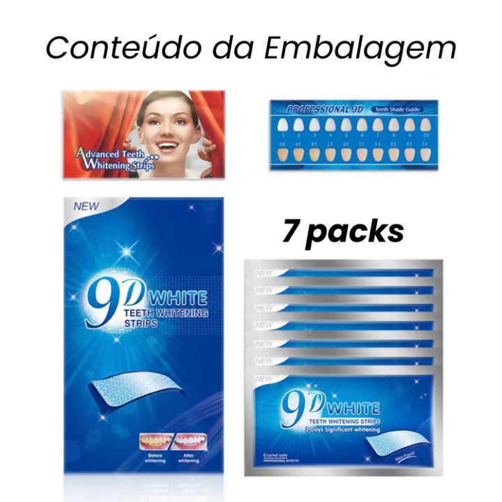 WhiteSmile 9D – Tiras para Clareamento Dental em Casa