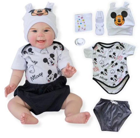 Bebê reborn recém nascido - Realista de Silicone