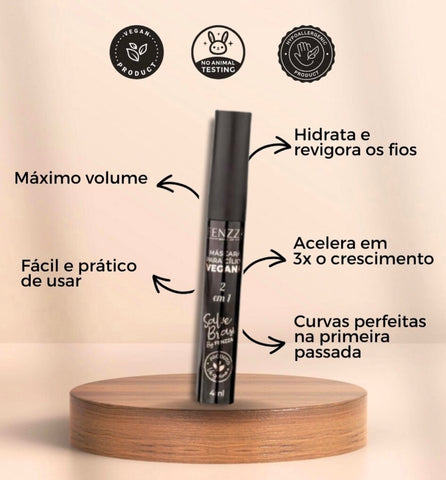 Rímel 2 em 1 com sérum de crescimento / Pague 1 leve 2